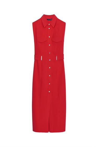 CREPE MIDI FITTED DRESS