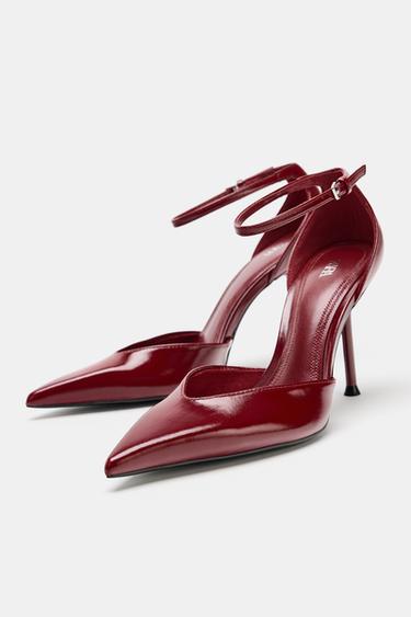 HEELED SHOES WITH ANKLE STRAP — Red 2