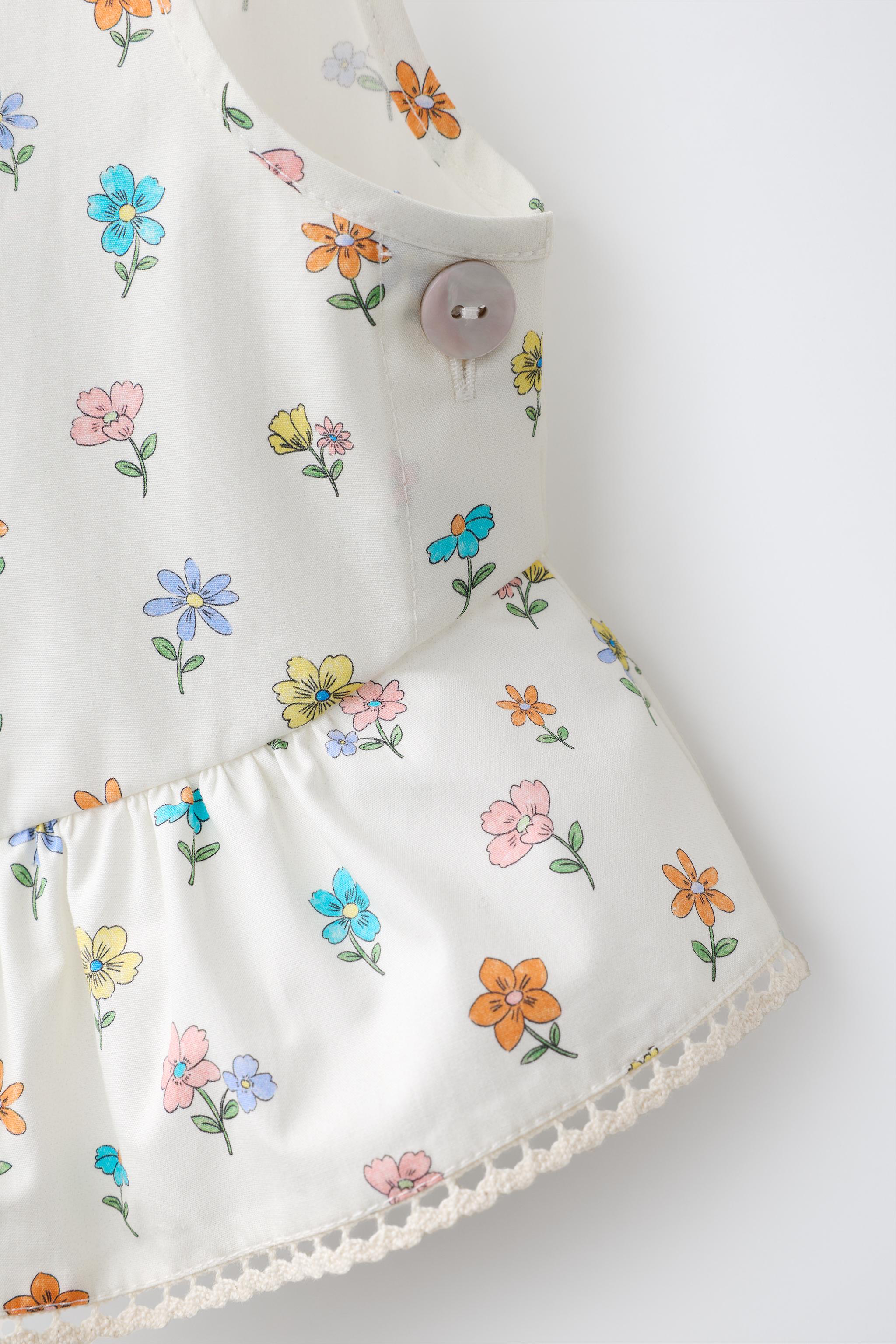 Детские рубашки Zara FLORAL PRINT TOP — фото 5