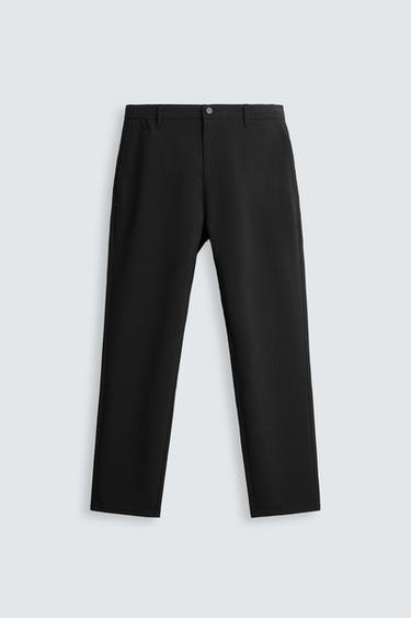 COMFORT SLIM FIT TROUSERS - Black by Zara