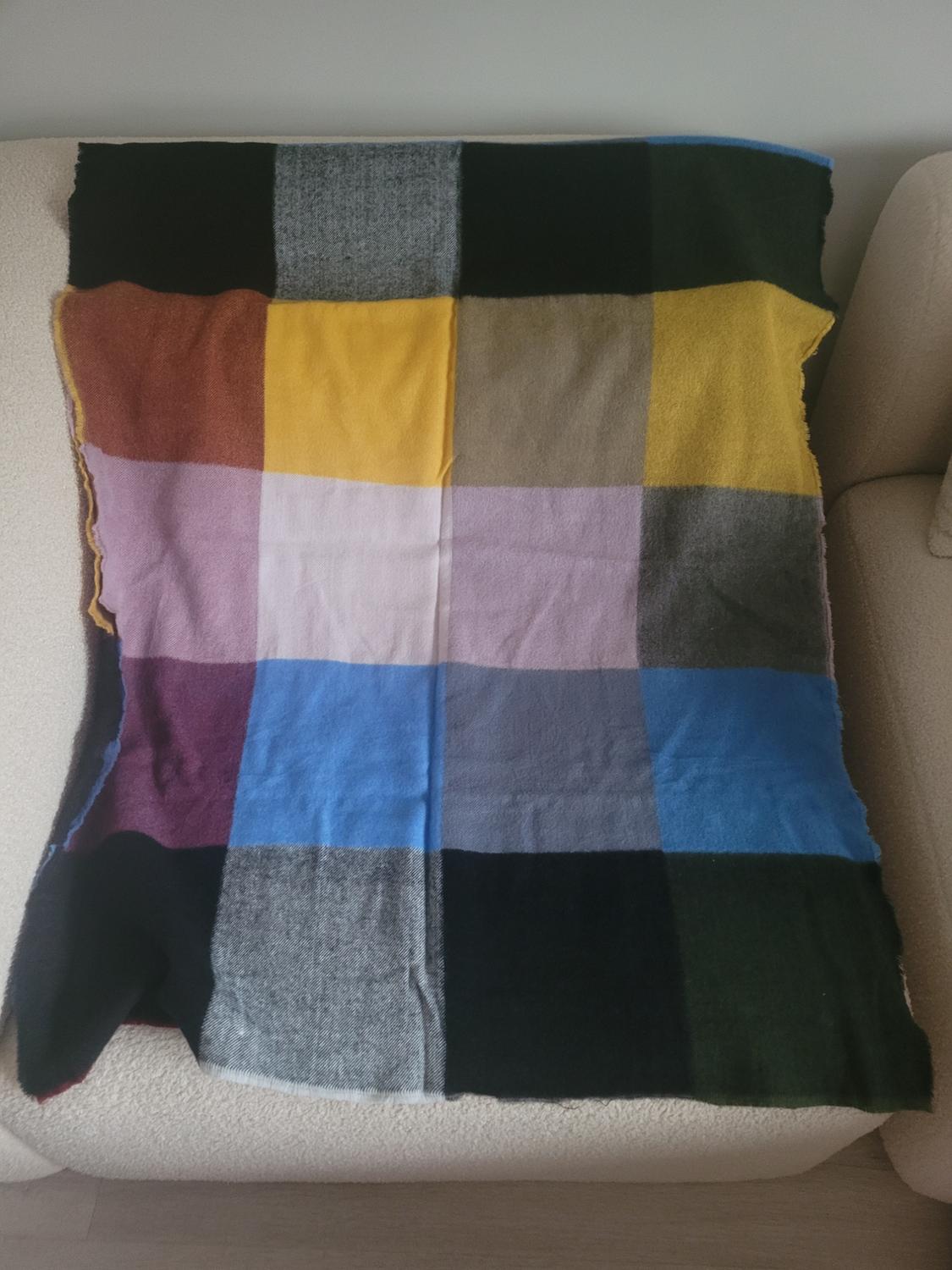 MULTICOLOURED CHECKED SCARF - Image 5