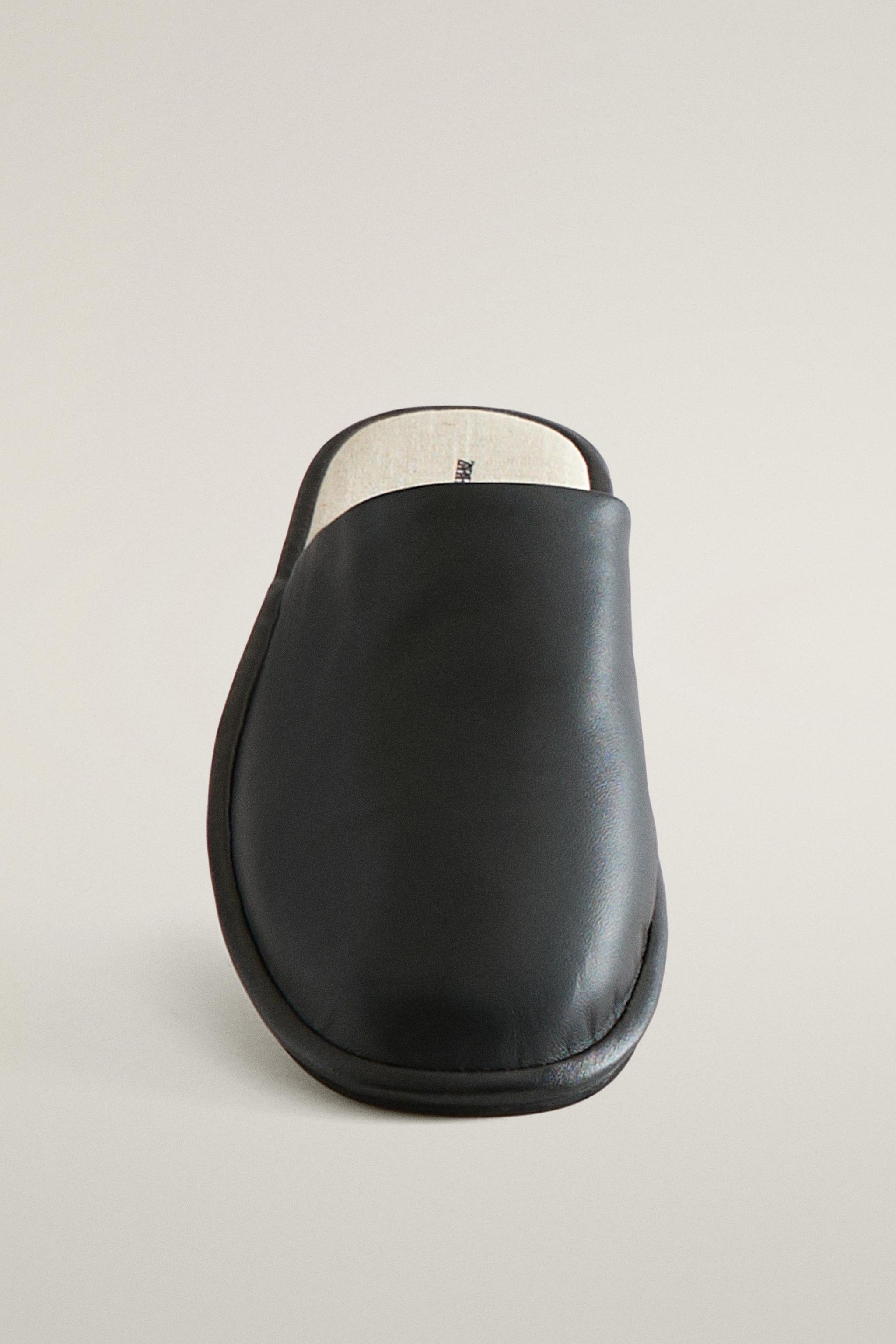 MULE CUIR CONTRASTE