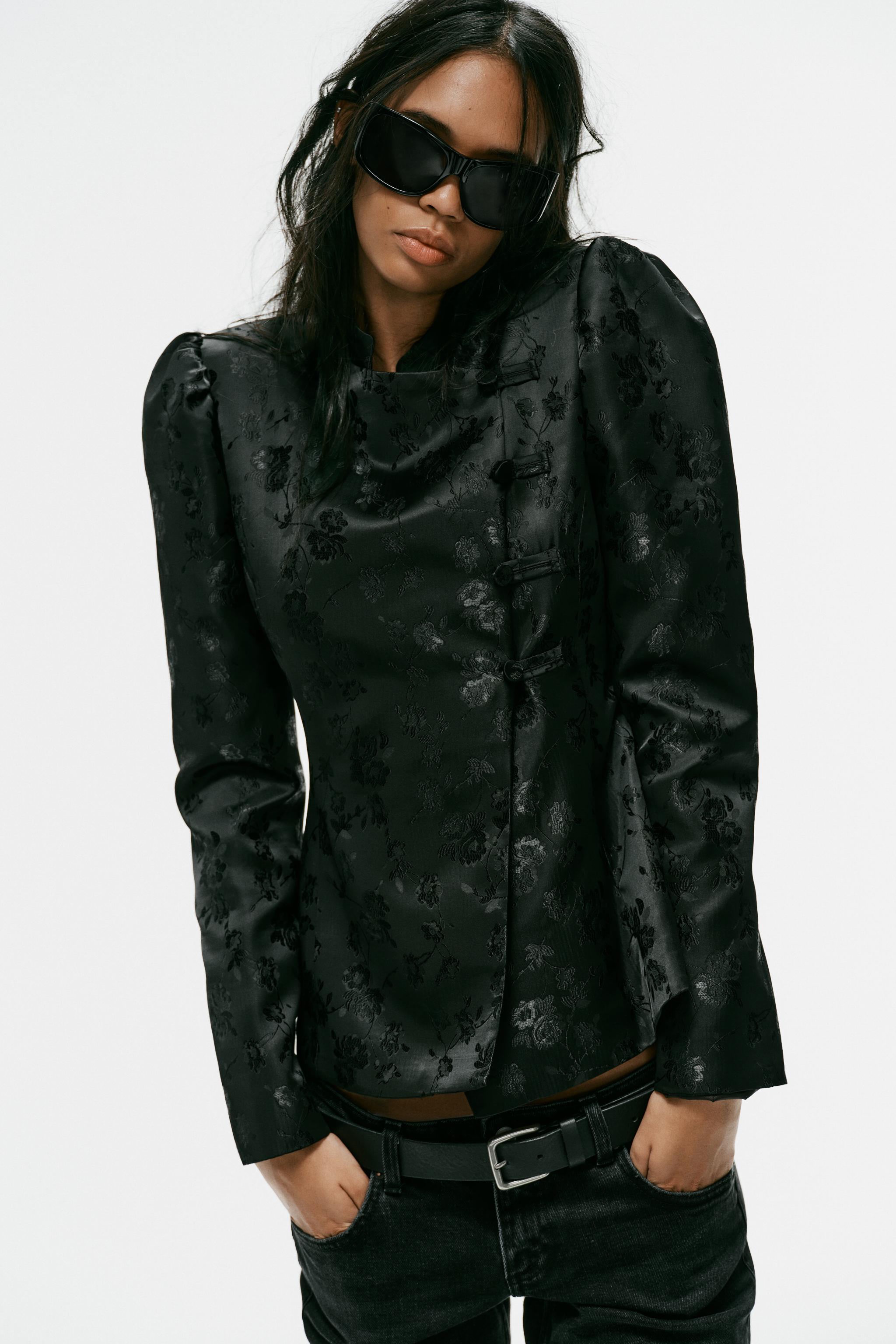 JACQUARD BLAZER WITH FROG FASTENING