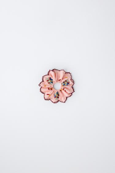 CONTRAST BEAD HAIR TIE - Pink by Zara