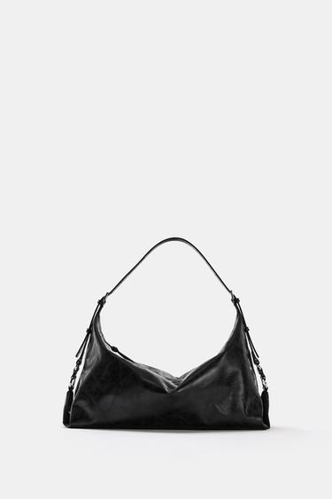 BOLSO DE HOMBRO DETALLE LATERAL - Negro de Zara - Imagen 0
