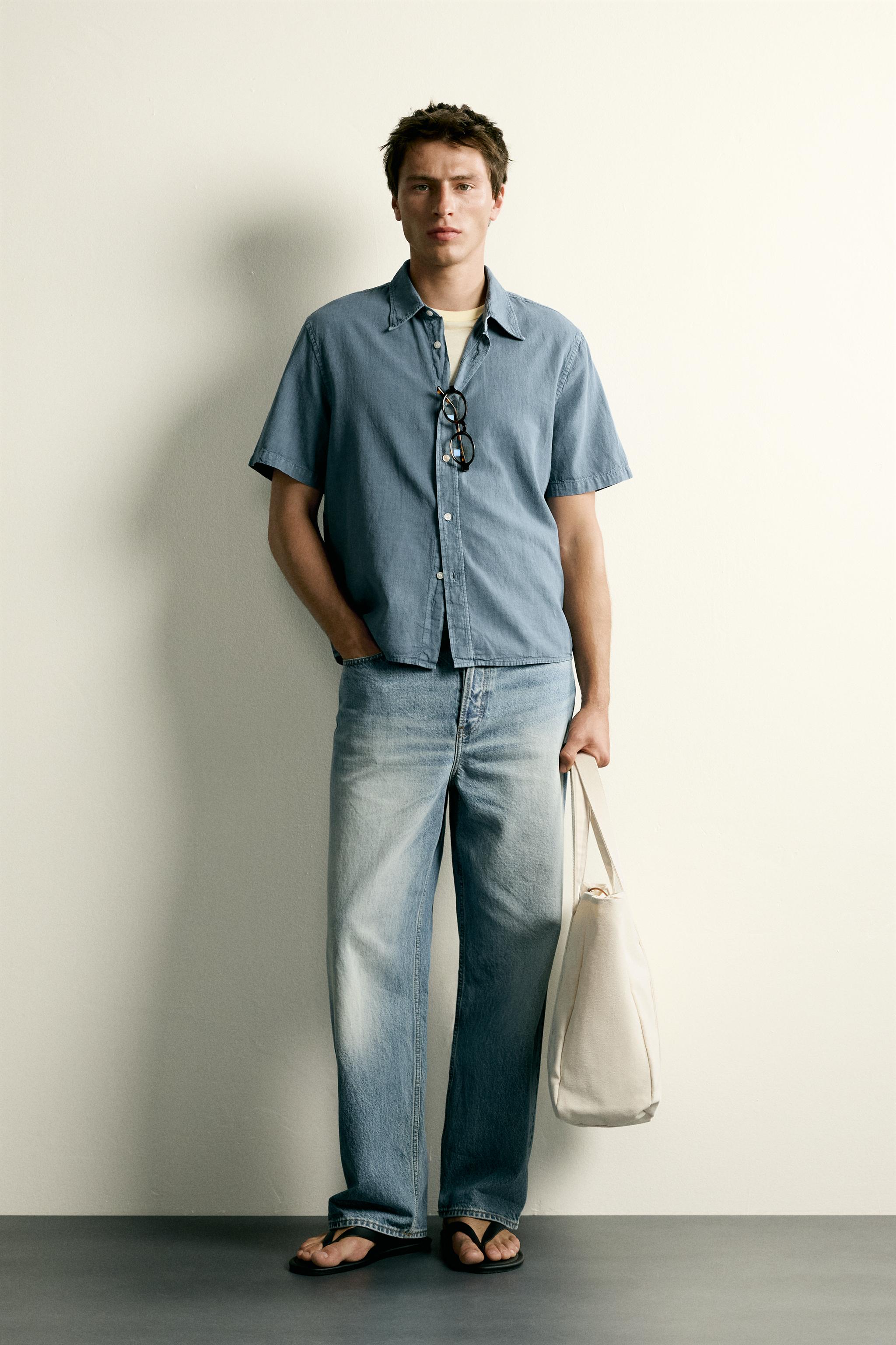 COTTON LINEN BLEND REGULAR FIT SHIRT