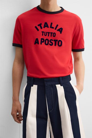 STRIPED BERMUDA SHORTS WITH PLEATS - Navy / White by Zara - Image 4