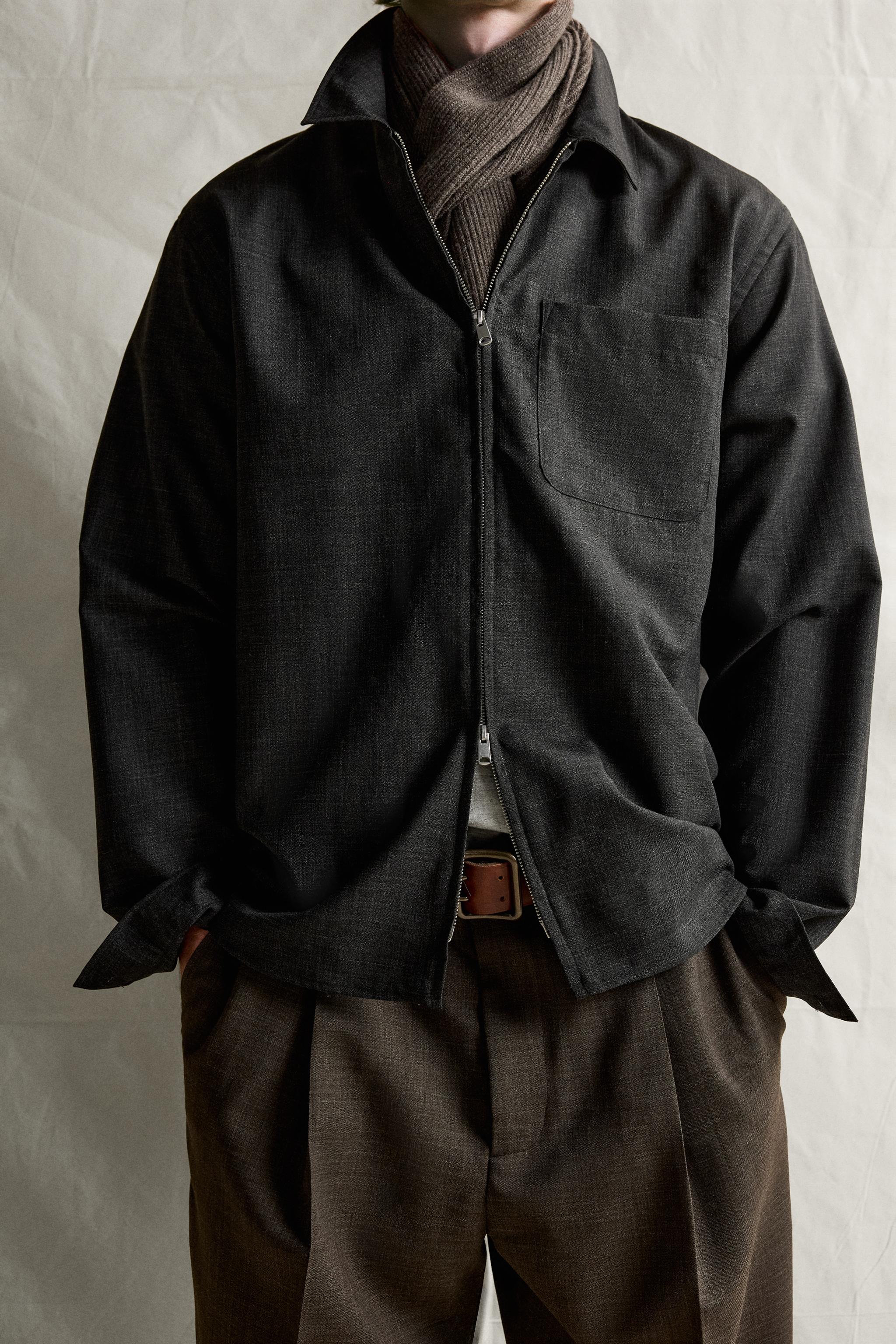 CHEMISE 100% LAINE FERMETURE ÉCLAIR MANTECO®