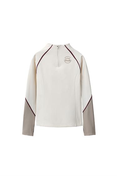 TERMISK T-SHIRT I KONTRASTFARVE SKI KOLLEKTION - råhvid fra Zara