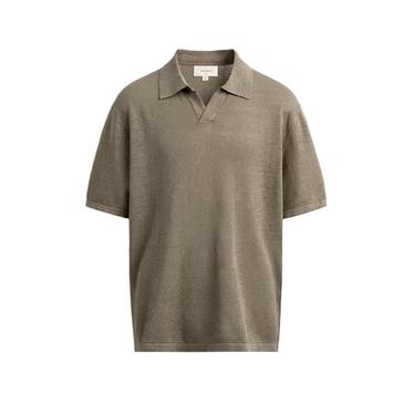 REGULAR FIT 100% LINEN KNIT POLO SHIRT - Light green by Zara