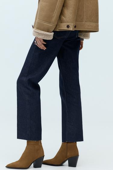 SPLIT SUEDE ANKLE BOOTS - Brown by Zara - Image 1