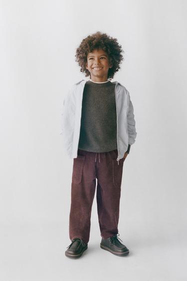 Zaras MANCHESTERBYXA MED FICKOR - Vinröd