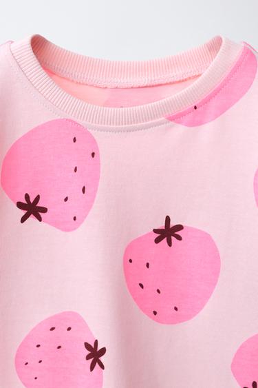STRAWBERRY PRINT T-SHIRT AND BERMUDA SHORTS SET - Faded pink by Zara - Image 2