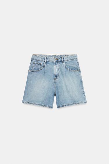 SHORT EN DENIM TAILLE HAUTE ZW COLLECTION - Bleu clair de Zara - Image 5