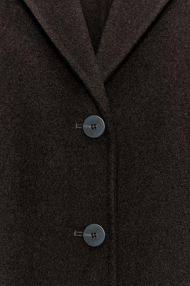 BLAZER EN MÉLANGE DE LAINE ZW COLLECTION - Marron de Zara - Image 7