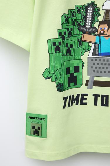6-14 YEARS/ MINECRAFT © MOJANG AB. ™ T-SHIRT AND BERMUDA PYJAMAS - Fluorescent lime by Zara - Image 5