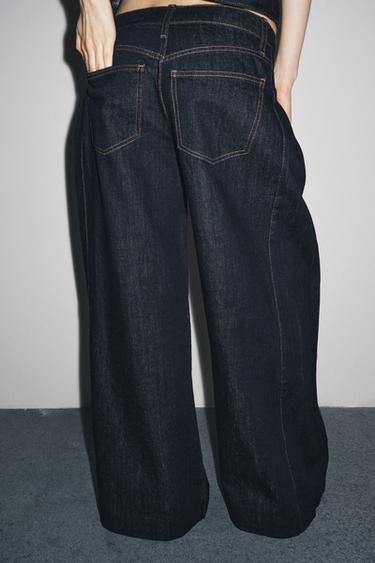 BALLOON PLEATED TROUSERS ZW COLLECTION - Blue by Zara - Image 3
