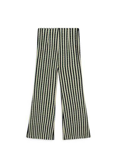 Zara Striped flare fit trousers - Sea green