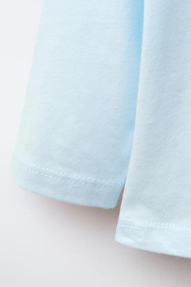 PLAIN LONG SLEEVE T-SHIRT - Blue by Zara - Image 3
