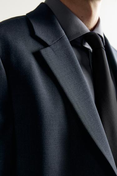 VESTE DE COSTUME CONFORT - Bleu marine de Zara - Image 8