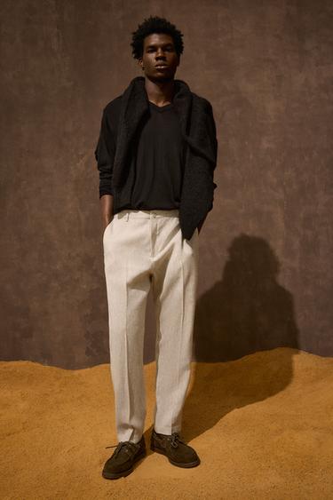 PANTALÓN 100% LINO - Beige claro de Zara - Imagen 0