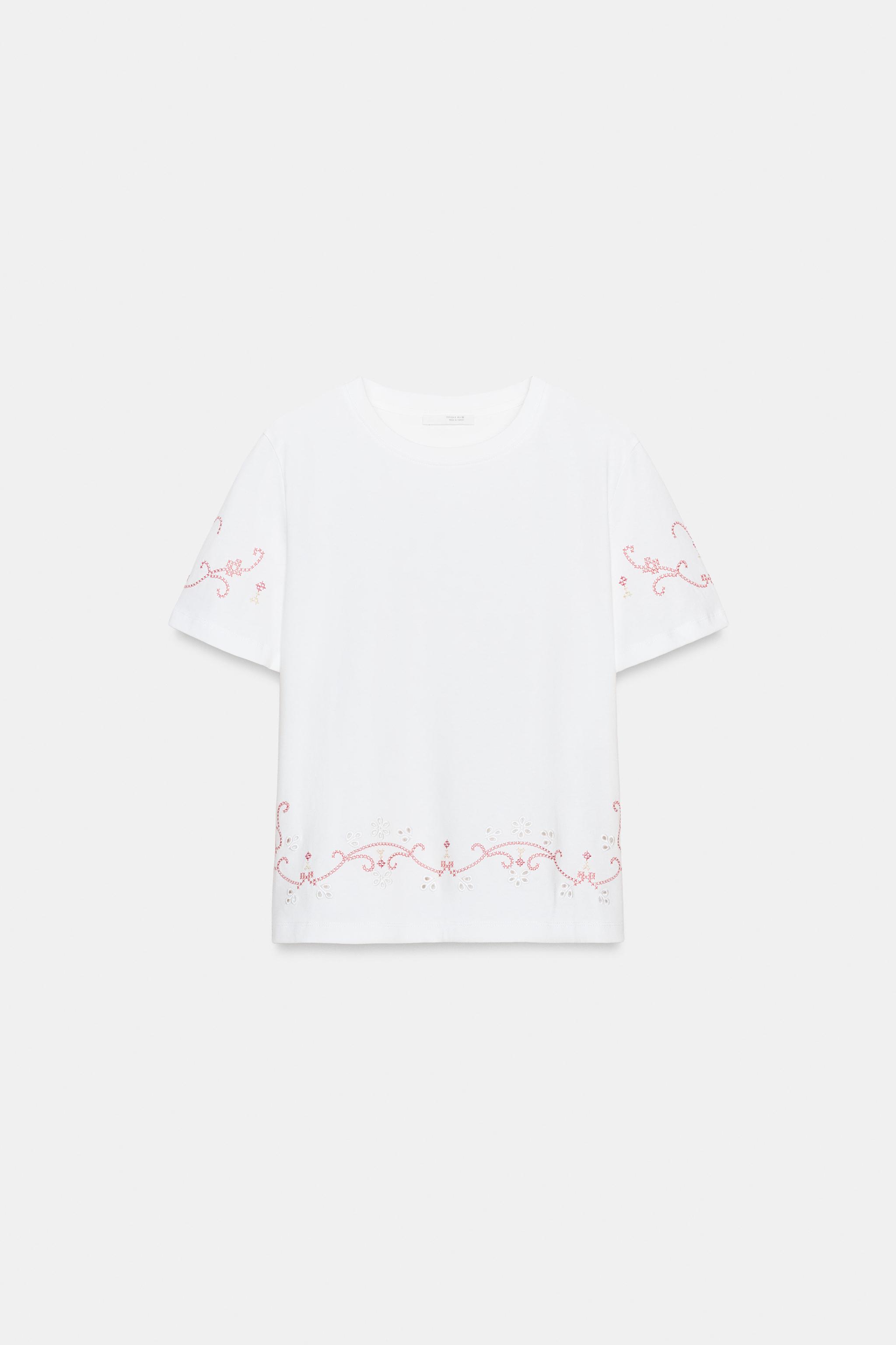 T-SHIRT BRODERIES EN CONTRASTE