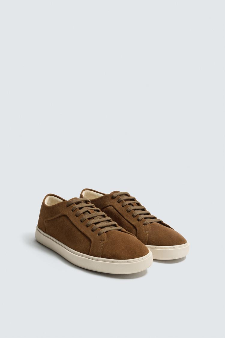 ZARA LEATHER TRAINERS