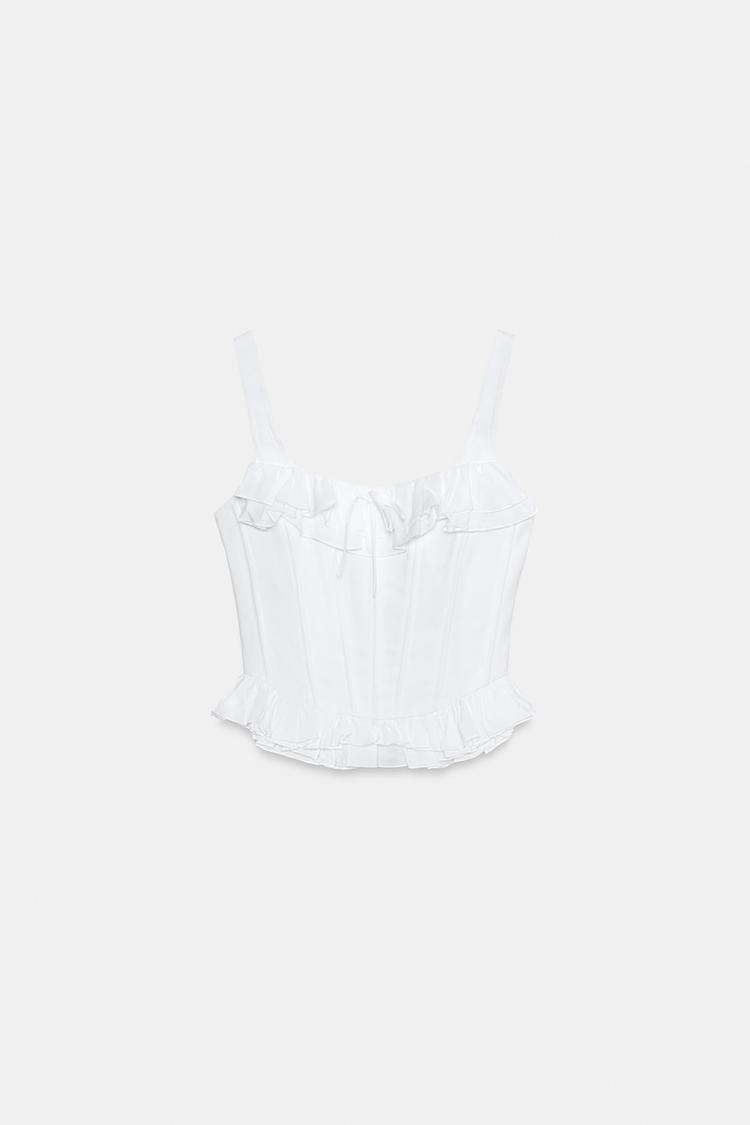 Top estilo corsé con volantes 5