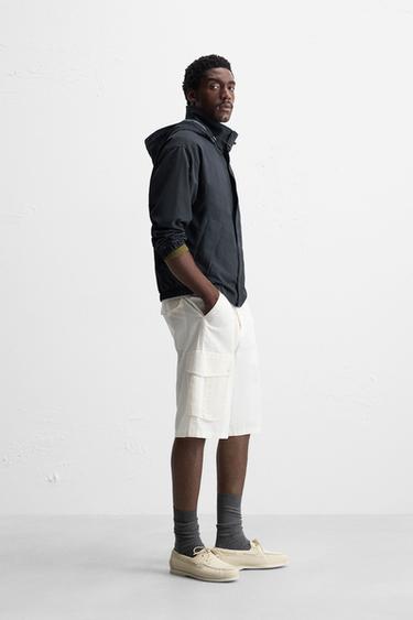 WATER-REPELLENT TECHNICAL JACKET - Navy blue by Zara - Image 3