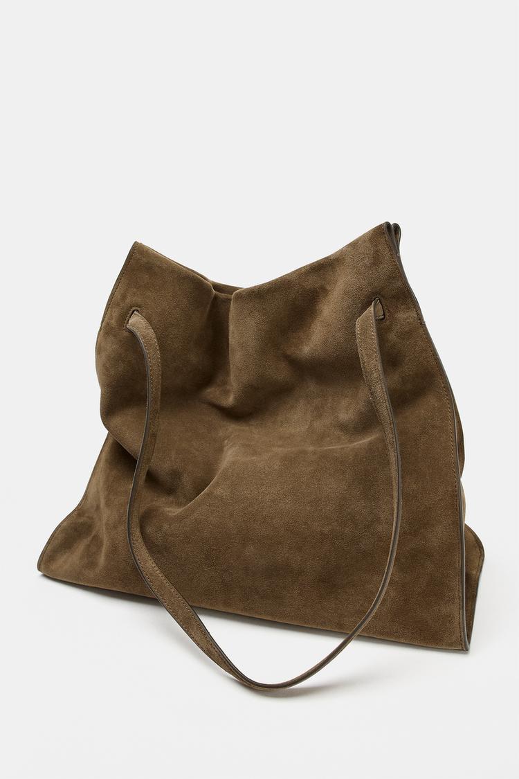Bolso de Hombro de Ante Dividido 3