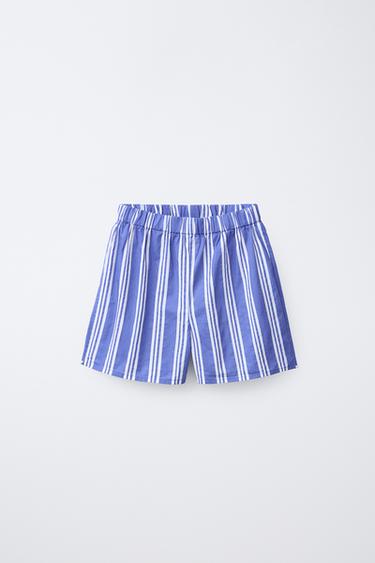AGES 2-6/ STRIPED SHIRT AND BERMUDA PYJAMAS - Blue by Zara - Image 3