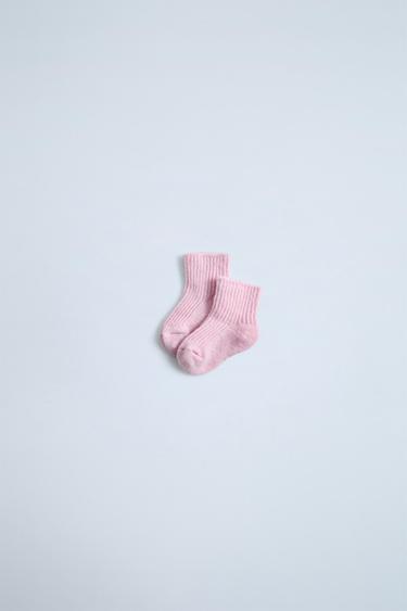Zara 100% CASHMERE SOCKS - Pink