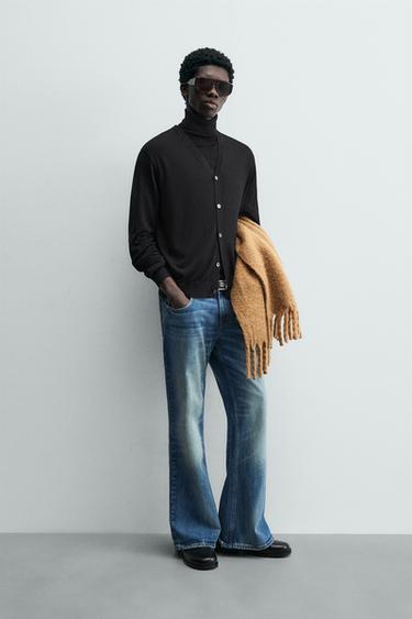 Zara 100% SILK CARDIGAN AARON LEVINE X ZARA - Black