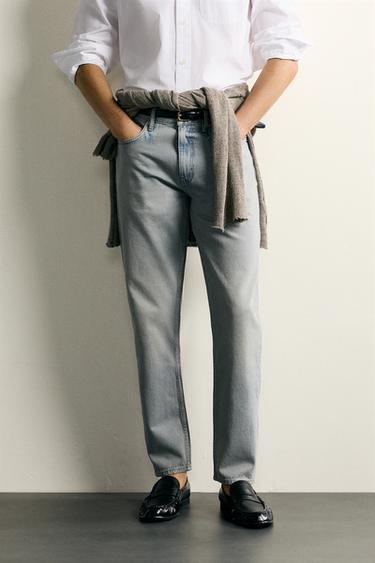 JEAN SLIM TAPERED FIT - Bleu / Vert de Zara