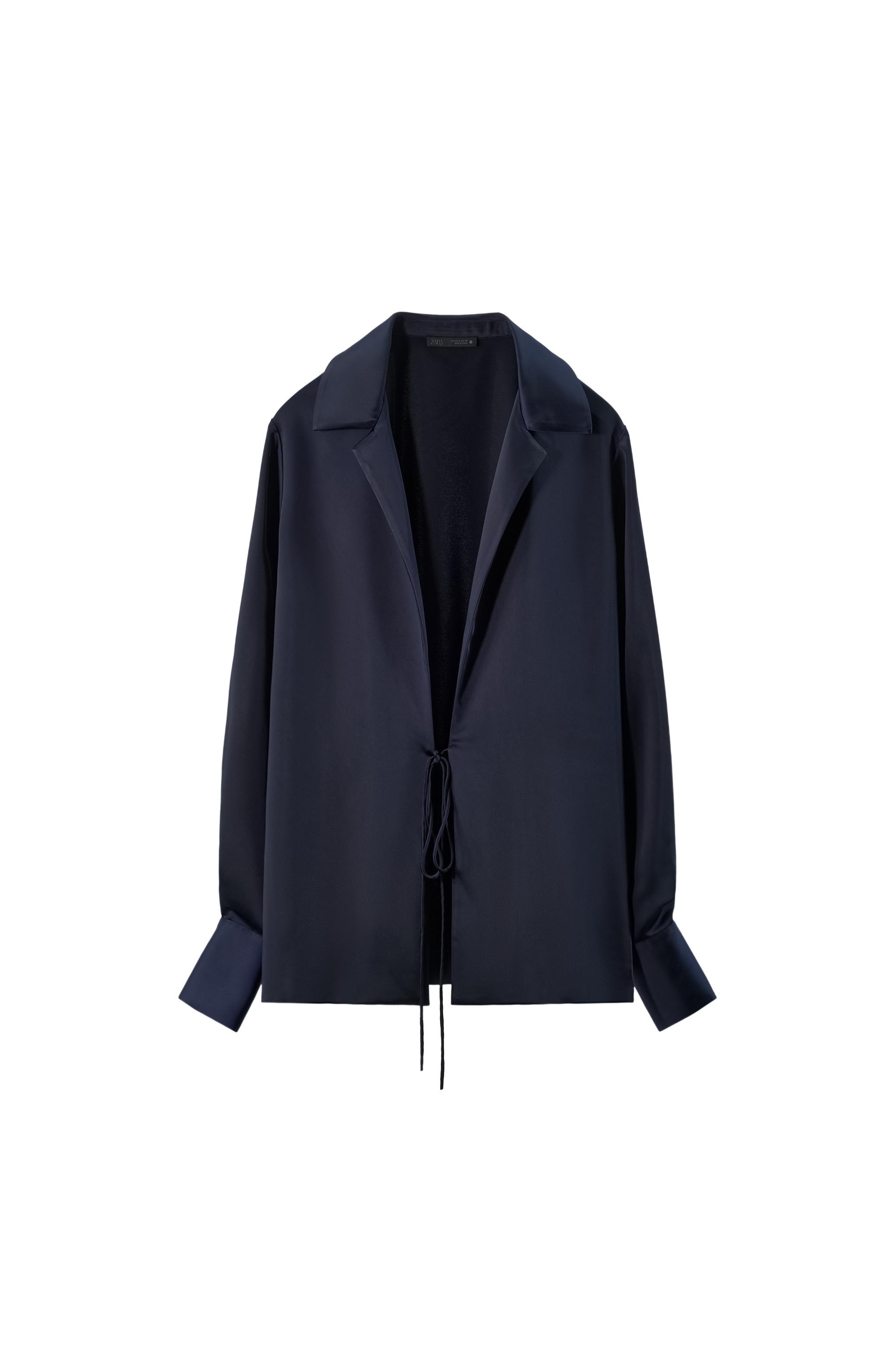 SATIN SHIRT WITH BOW