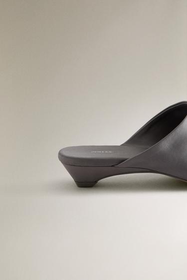 SATEEN HEELED MULES - Grey by Zara - Image 4