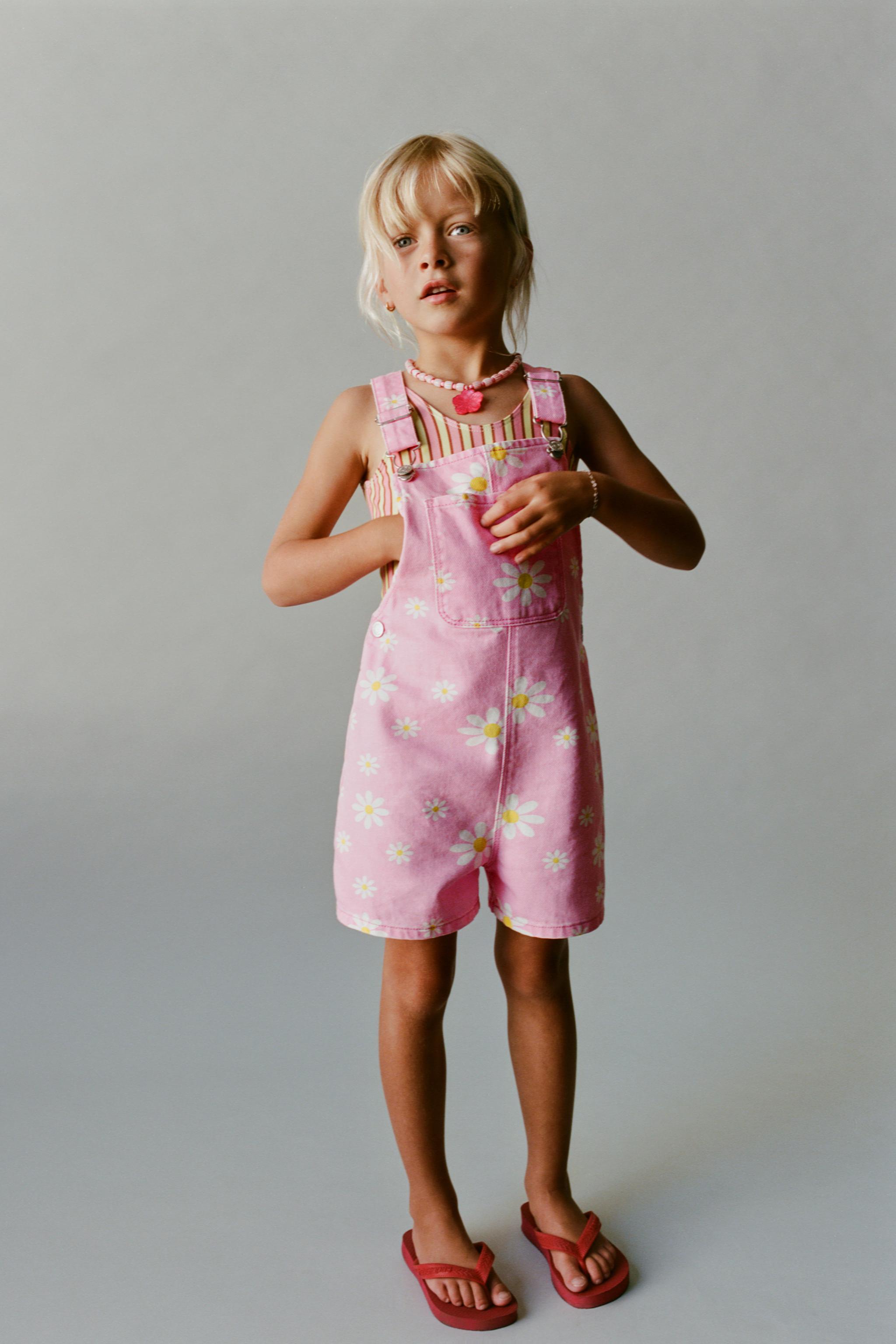 FLORAL TWILL OVERALLS