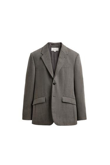 WOOL SUIT BLAZER - camel by Zara