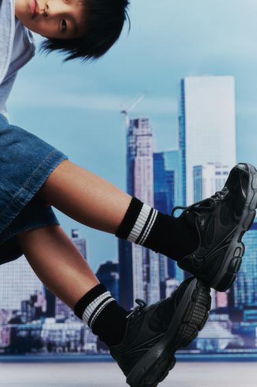 Zara MULTI-PIECE SNEAKERS - Black