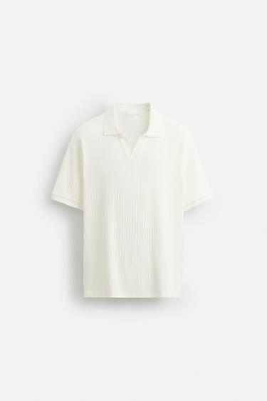 RIB POLO SHIRT - Ecru by Zara