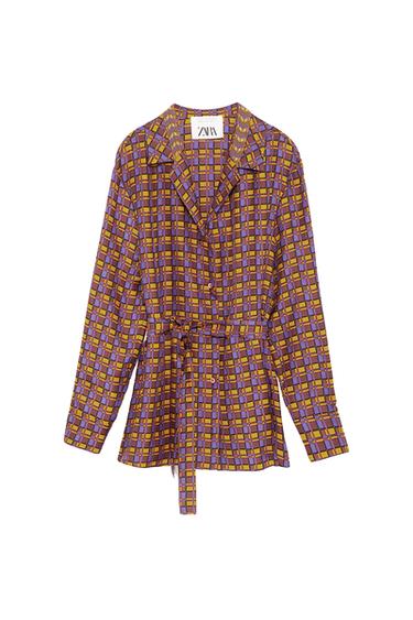 SILK SHIRT WITH BEADS