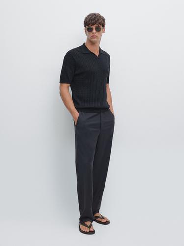 Polo punto trenzado - Marino de Zara - Imagen 0