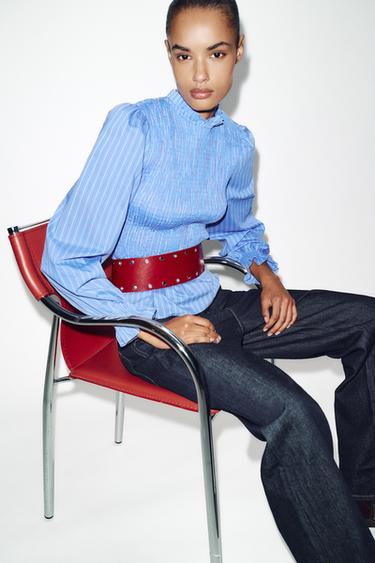 CAMISA RAIAS NIDO DE ABULLA - Cru / Vermello de Zara