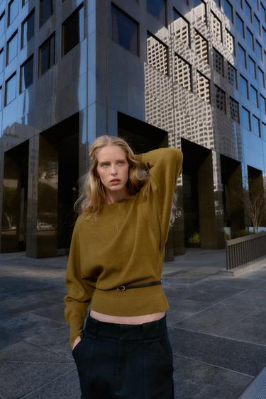 JUMPER KNIT BELT - Oil by Zara - Image 4