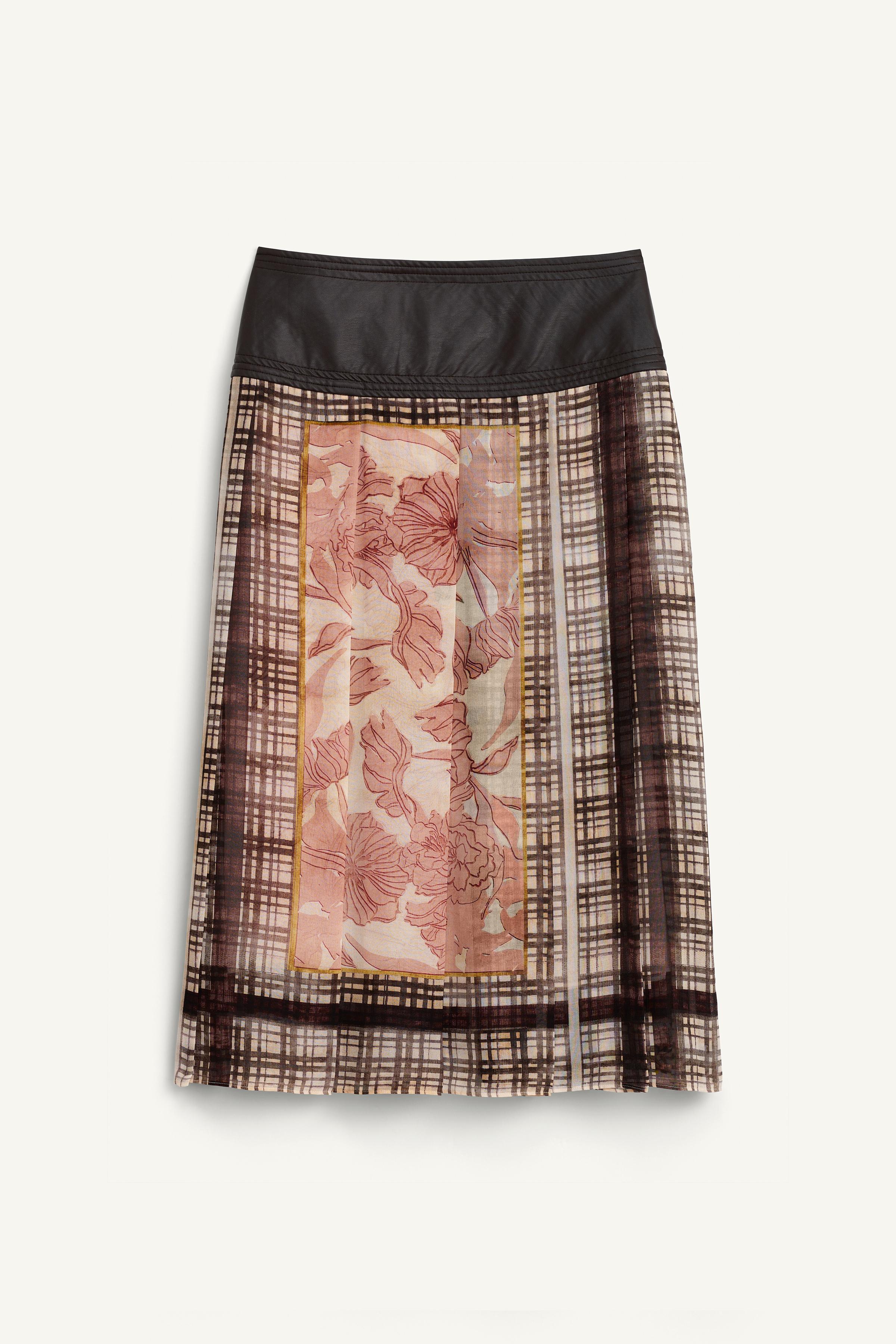 LIMITED EDITION SCARF PLEATED SKIRT