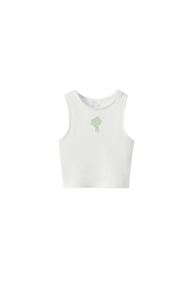 RIBBED CUT-OUT T-SHIRT
