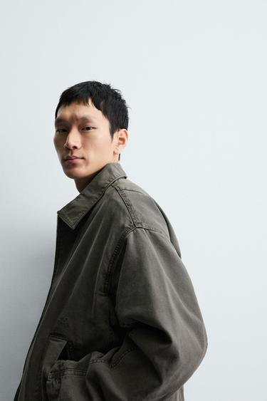 EMBROIDERED CROPPED FIT JACKET - Khaki by Zara - Image 5