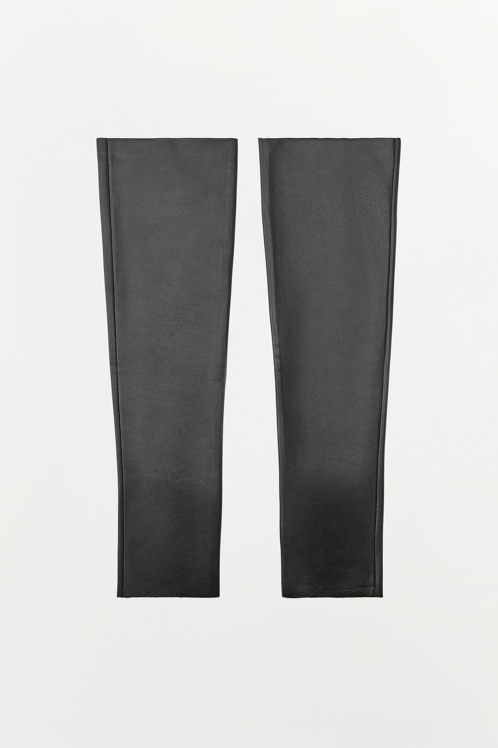 100% LEATHER LONG MITTENS