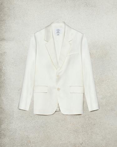 LUDOVIC DE SAINT SERNIN x ZARA 새틴 블레이저 - Zara 크림