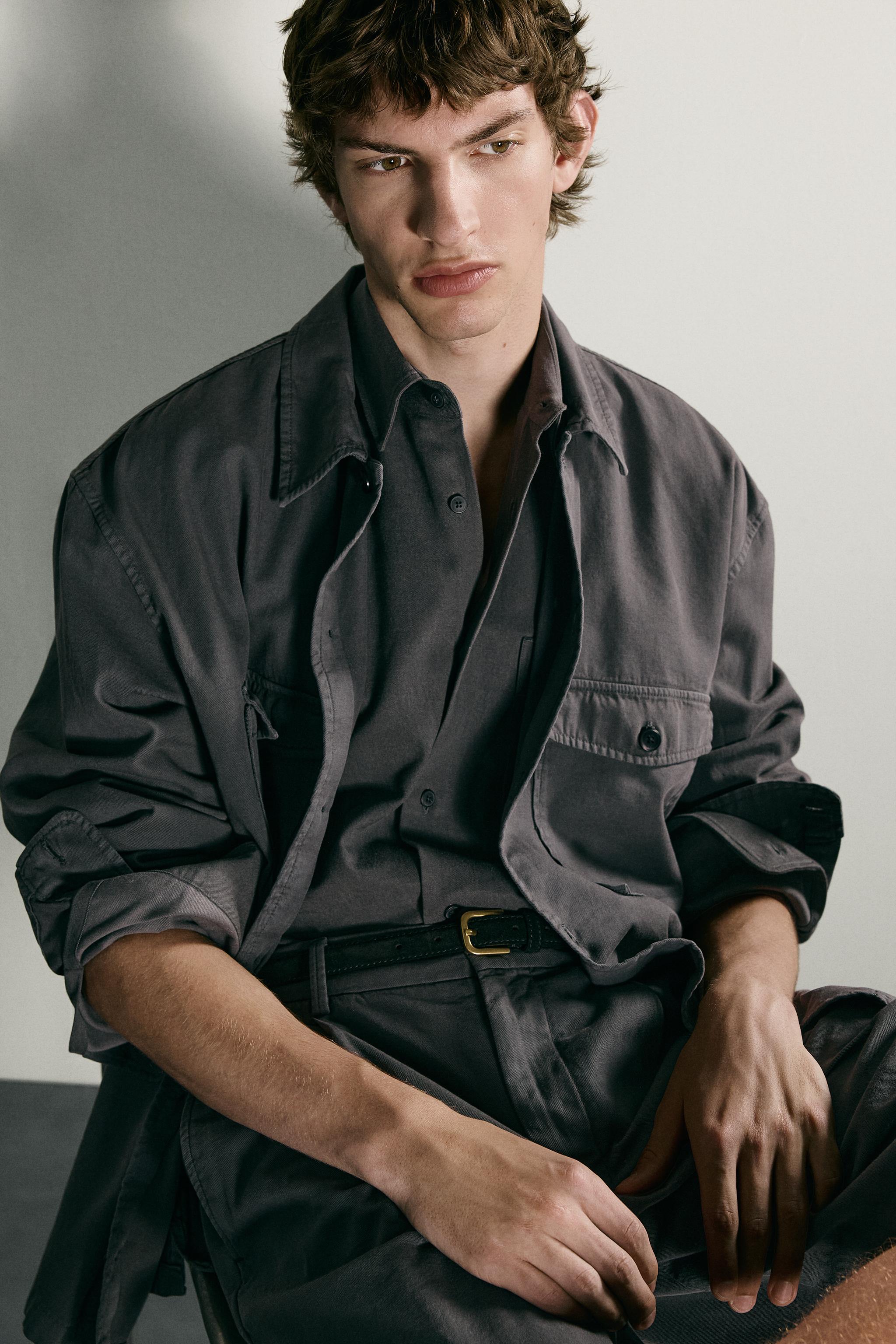 Zara RELAXED FIT WASHED OVERSHIRT — фото 5